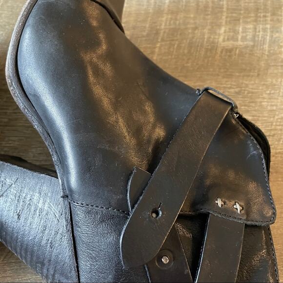 Rag & Bone Harrow Black Leather Ankle Boots Sz 40 - Picture 11 of 16
